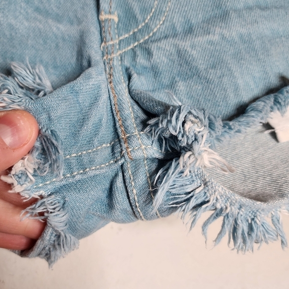 Levi's 501 Cut Off Denin Shorts Button Fly Estimated Size 26 Vintage - Picture 5 of 14